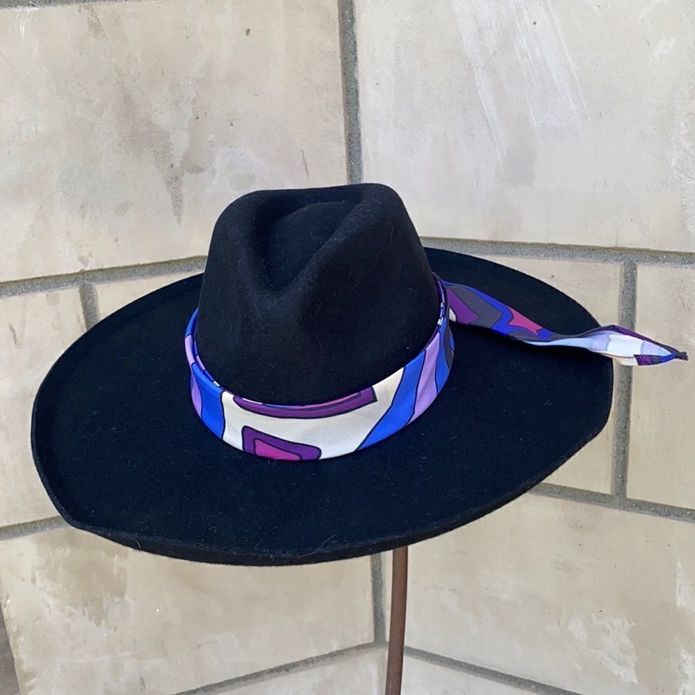 Free People X Lack of Color Melodic Felt Black Fedora Size S